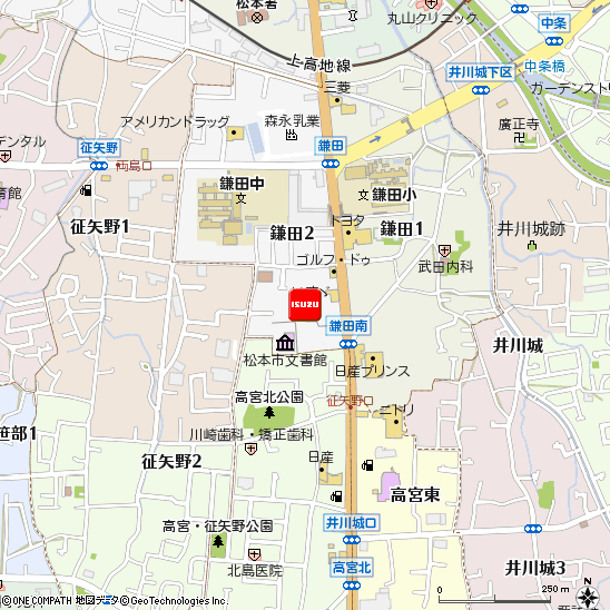 いすゞ自動車中部株式会社・長野支社・中信支店付近の地図
